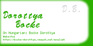 dorottya bocke business card